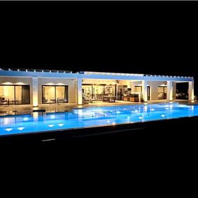 5 bedroom luxury seaside villa with indoor & outdoor pool, near Acharavi, sleeps 10
